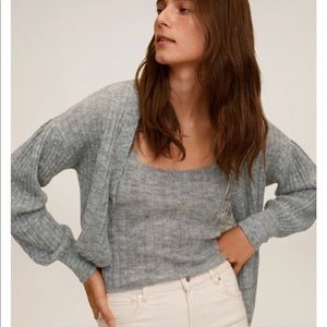 mango matching cardigan and top set - never worn